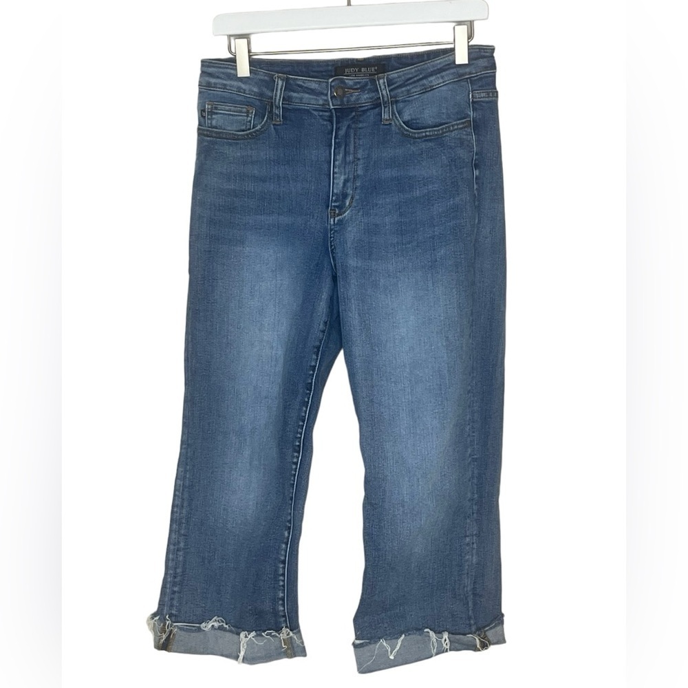 Judy Blue High Waisted Wide Leg Crop Jeans